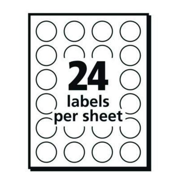 Printable Self-Adhesive Removable Color-Coding Labels, 0.75" Dia, Green, 24/Sheet, 42 Sheets/Pack, (5463)