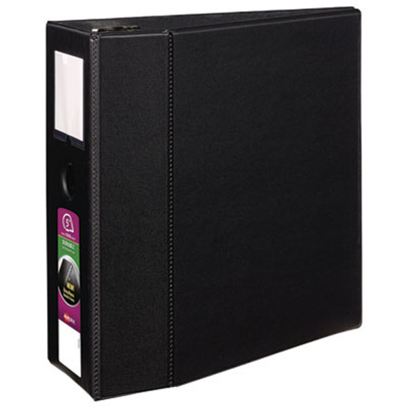 Durable Non-View Binder With Durahinge And Ezd Rings, 3 Rings, 5" Capacity, 11 X 8.5, Black, (8901)