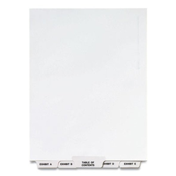 Preprinted Legal Exhibit Bottom Tab Index Dividers, Avery Style, 27-Tab, Exhibit A To Exhibit Z, 11 X 8.5, White, 1 Set