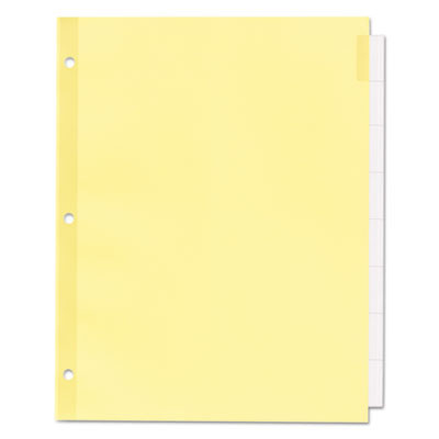 Plastic Insertable Dividers, 8-Tab, 11 x 8.5, Clear Tabs, 1 Set