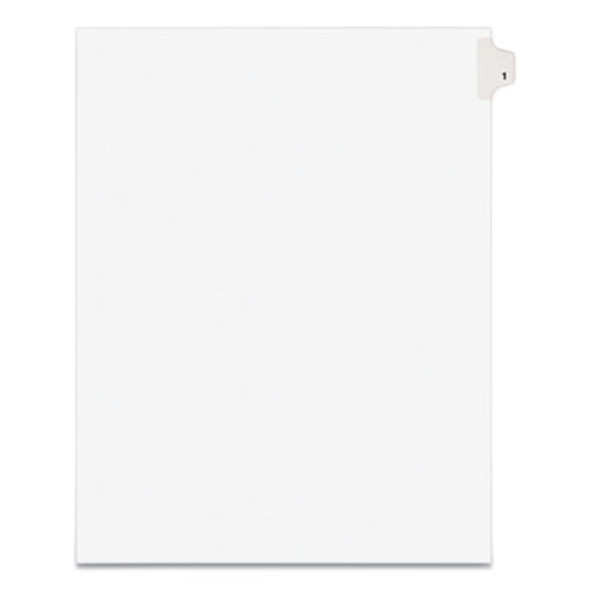 Preprinted Legal Exhibit Side Tab Index Dividers, Avery Style, 10-Tab, 1, 11 X 8.5, White, 25/Pack