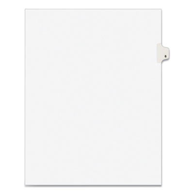 Preprinted Legal Exhibit Side Tab Index Dividers, Avery Style, 10-Tab, 6, 11 X 8.5, White, 25/Pack