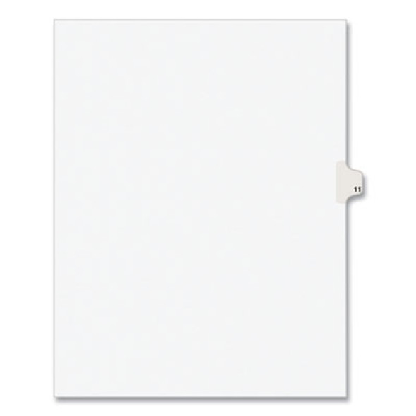Preprinted Legal Exhibit Side Tab Index Dividers, Avery Style, 10-Tab, 11, 11 X 8.5, White, 25/Pack