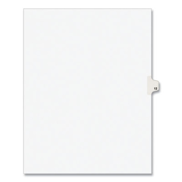 Preprinted Legal Exhibit Side Tab Index Dividers, Avery Style, 10-Tab, 12, 11 X 8.5, White, 25/Pack