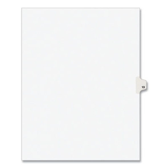 Preprinted Legal Exhibit Side Tab Index Dividers, Avery Style, 10-Tab, 13, 11 X 8.5, White, 25/Pack