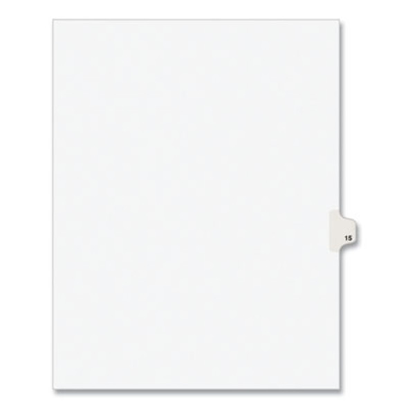 Preprinted Legal Exhibit Side Tab Index Dividers, Avery Style, 10-Tab, 15, 11 X 8.5, White, 25/Pack