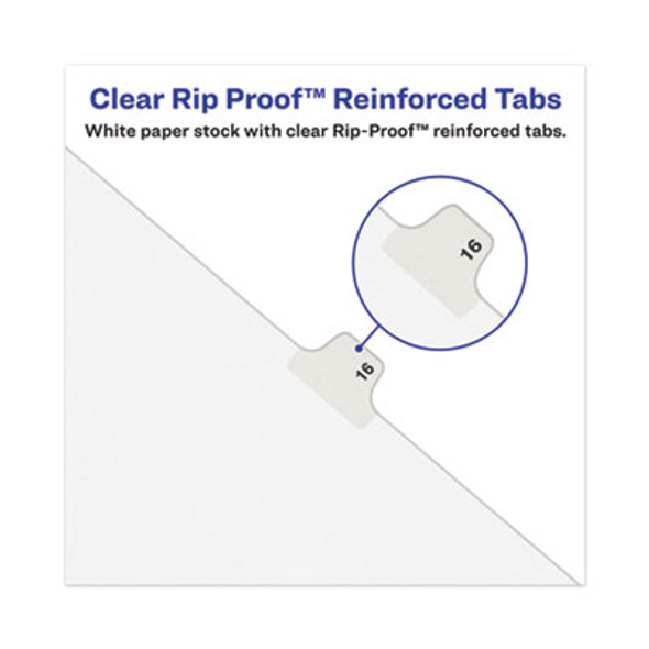 Avery-Style Preprinted Legal Bottom Tab Divider, 26-Tab, Exhibit K, 11 x 8.5, White, 25/Pk
