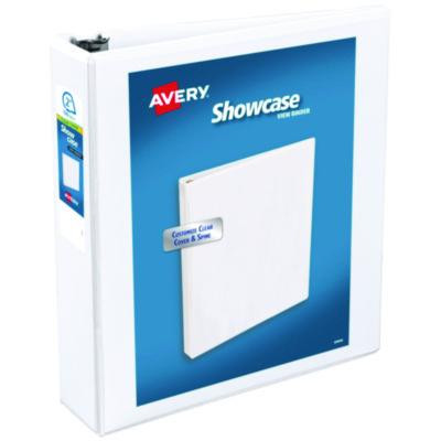 Showcase Economy View Binders With Slant Rings, 3 Rings, 2" Capacity, 11 x 8.5, White
