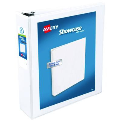 Showcase Economy View Binders With Slant Rings, 3 Rings, 3" Capacity, 11 x 8.5, White