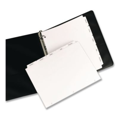 Customizable Print-On Dividers, 3-Hole Punched, For Xerox 5090 Copiers,  5-Tab, 11 x 8.5, White, 30 Sets