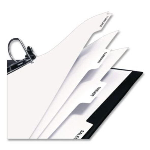 Customizable Print-On Dividers, For Xerox 4135 Copiers And Docutech, 3-Hole Punched, 5-Tab, 11 x 8.5, White, 30 Sets