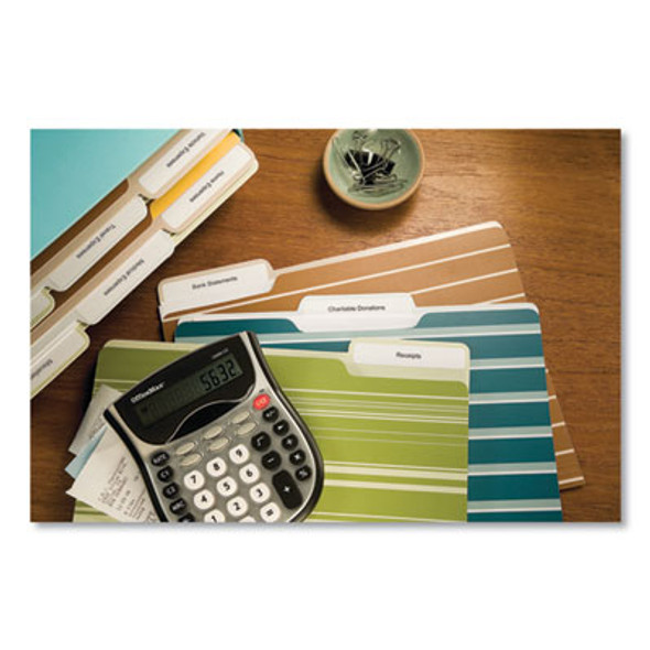 Mini-Sheets Permanent File Folder Labels, 0.66 X 3.44, White, 12/Sheet, 25 Sheets/Pack