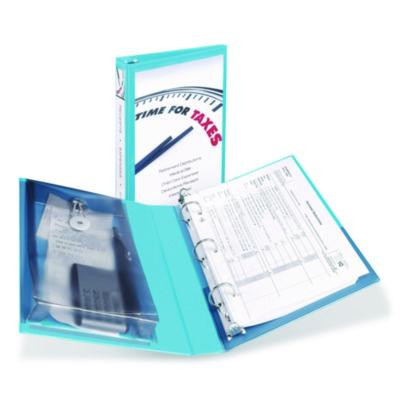 Mini Size Protect And Store View Binder With Round Rings, 3 Rings, 1" Capacity, 8.5 X 5.5, Blue