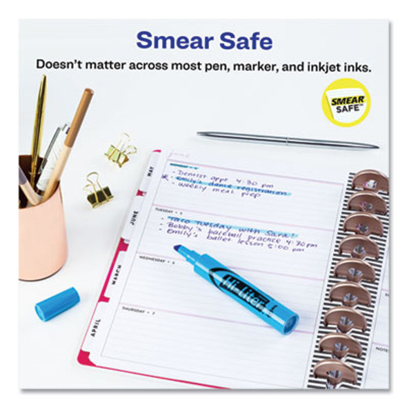 Hi-Liter Desk-Style Highlighters, Fluorescent Blue Ink, Chisel Tip, Blue/Black Barrel, Dozen