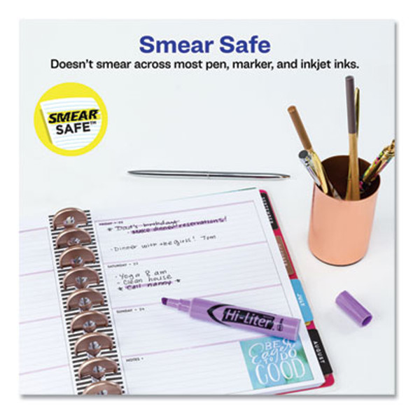 Hi-Liter Desk-Style Highlighters, Fluorescent Purple Ink, Chisel Tip, Purple/Black Barrel, Dozen