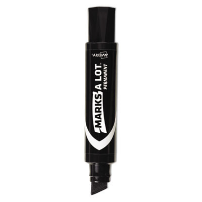 Marks A Lot Extra-Large Desk-Style Permanent Marker, Extra-Broad Chisel Tip, Black (24148)