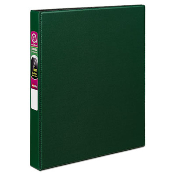 Durable Non-View Binder With Durahinge And Slant Rings, 3 Rings, 1" Capacity, 11 X 8.5, Green