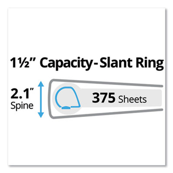 Durable Non-View Binder With Durahinge And Slant Rings, 3 Rings, 1.5" Capacity, 11 X 8.5, Blue