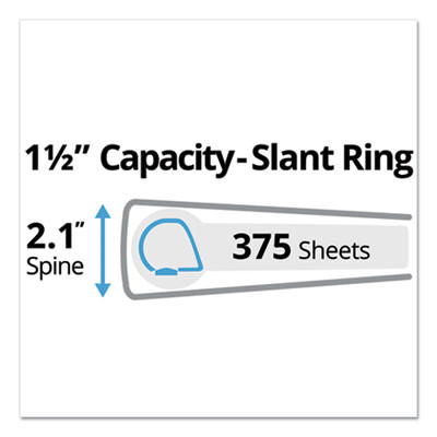 Durable Non-View Binder With Durahinge And Slant Rings, 3 Rings, 1.5" Capacity, 11 X 8.5, Green