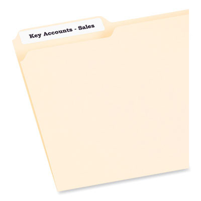 Labels, 0.66 X 3.44, White, 30/Sheet, 50 Sheets/Box