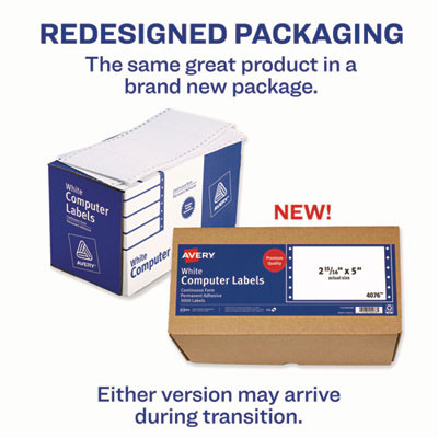 Dot Matrix Printer Mailing Labels, Pin-Fed Printers, 2.94 X 5, White, 3,000/Box