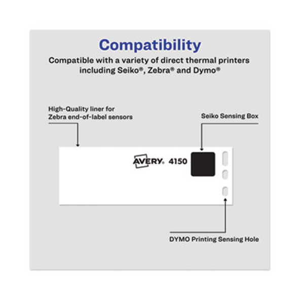 Multipurpose Thermal Labels, 1.13 X 3.5, White, 130/Roll, 2 Rolls/Pack