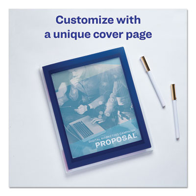 Flexi-View Six-Pocket Organizer, Accommodates (150) 11 x 8.5 Sheets, Translucent Navy Blue