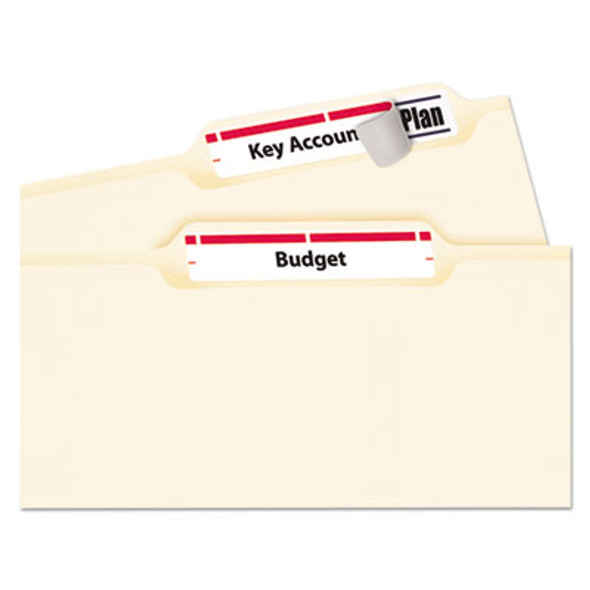 Permanent Trueblock File Folder Labels With Sure Feed Technology, 0.66: x 3.44", White, 30/Sheet, 50 Sheets/Box