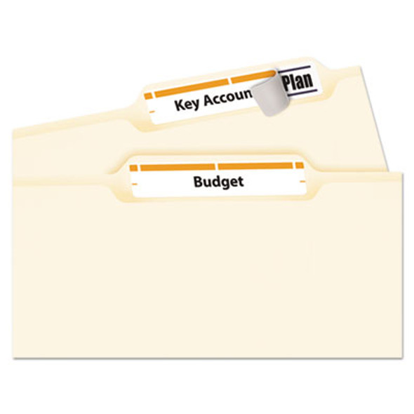Permanent Trueblock File Folder Labels With Sure Feed Technology, 0.66 X 3.44, White, 30/Sheet, 25 Sheets/Pack