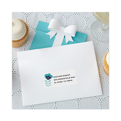 Copier Mailing Labels, Copiers, 1.38 X 2.81, White, 24/Sheet, 100 Sheets/Box