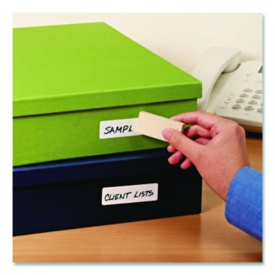 Erasable Id Labels, Inkjet/Laser Printers, 0.88 X 2.88, White, 8/Sheet, 10 Sheets/Pack