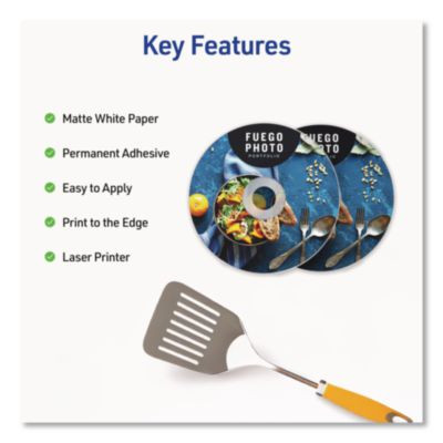 Laser Cd Labels, Matte White, 40/Pack