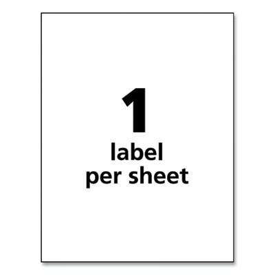 Ultraduty Ghs Chemical Waterproof And Uv Resistant Labels, 8.5 X 11, White, 50/Pack