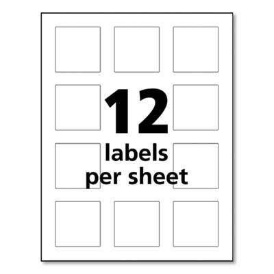 Ultraduty Ghs Chemical Waterproof And Uv Resistant Labels, 2 X 2, White, 12/Sheet, 50 Sheets/Pack