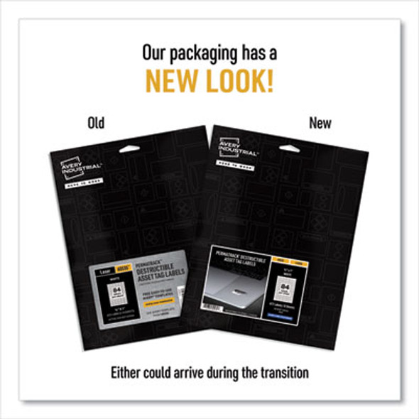 Permatrack Destructible Asset Tag Labels, Laser Printers, 0.5 X 1, White, 84/Sheet, 8 Sheets/Pack