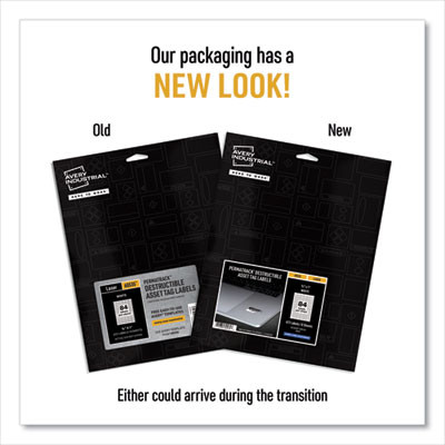 Permatrack Destructible Asset Tag Labels, Laser Printers, 0.5 X 1, White, 84/Sheet, 8 Sheets/Pack