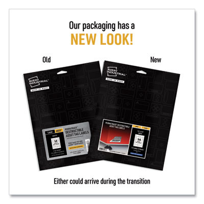 Permatrack Destructible Asset Tag Labels, Laser Printers, 1.25 X 2.75, White, 14/Sheet, 8 Sheets/Pack