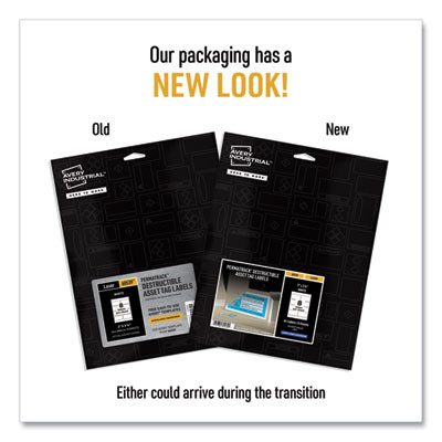 Permatrack Destructible Asset Tag Labels, Laser Printers, 2 X 3.75, White, 8/Sheet, 8 Sheets/Pack