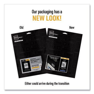 Permatrack Metallic Asset Tag Labels, Laser Printers, 1.25 X 2.75, Silver, 14/Sheet, 8 Sheets/Pack