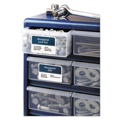 Durable Permanent Id Labels With Trueblock Technology, Laser Printers, 2 X 2.63, White, 15/Sheet, 50 Sheets/Pack