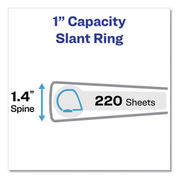 Heavy-Duty View Binders, 3 Rings, 1" Capacity, 11 X 17, White