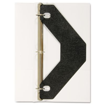 Triangle Shaped Sheet Lifter For Three-Ring Binder, Black, 2/Pack