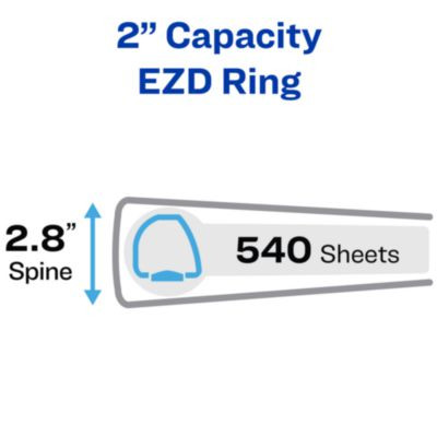 Heavy-Duty View Binder With Durahinge And One Touch Ezd Rings, 3 Rings, 2" Capacity, 11 x 8.5, Red, 6/Carton