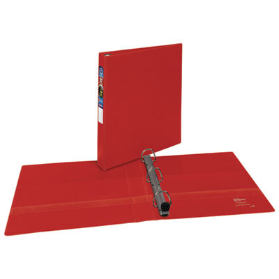 Heavy-Duty Non-View Binder With Durahinge And One Touch Ezd Rings, 3 Rings, 1" Capacity, 11 X 8.5, Red