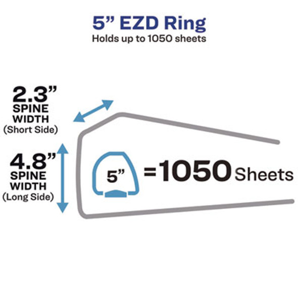 Heavy-Duty View Binder With Durahinge And Locking One Touch Ezd Rings, 3 Rings, 5" Capacity, 11 X 8.5, Purple