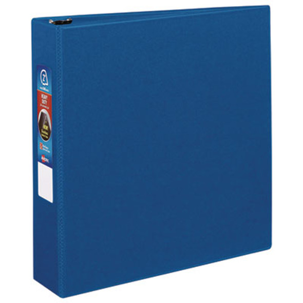 Heavy-Duty Non-View Binder With Durahinge And One Touch Ezd Rings, 3 Rings, 2" Capacity, 11 X 8.5, Blue