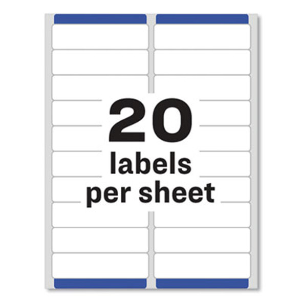 Easy Peel White Address Labels W/ Sure Feed Technology, Inkjet Printers, 1 X 4, White, 20/Sheet, 25 Sheets/Pack