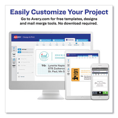 Shipping Labels With Trueblock Technology, Inkjet Printers, 8.5 X 11, White, 25/Pack
