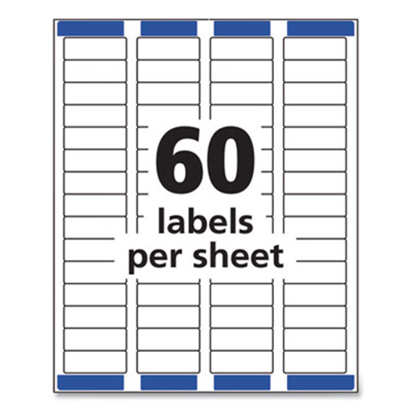 Easy Peel White Address Labels W/ Sure Feed Technology, Inkjet Printers, 0.66 X 1.75, White, 60/Sheet, 25 Sheets/Pack