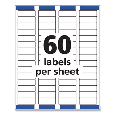 Easy Peel White Address Labels W/ Sure Feed Technology, Inkjet Printers, 0.66 X 1.75, White, 60/Sheet, 25 Sheets/Pack